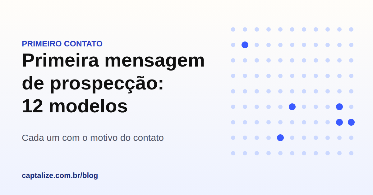 Cartão de mensagem com um motivo destacado em azul e uma saída para o destinatário
